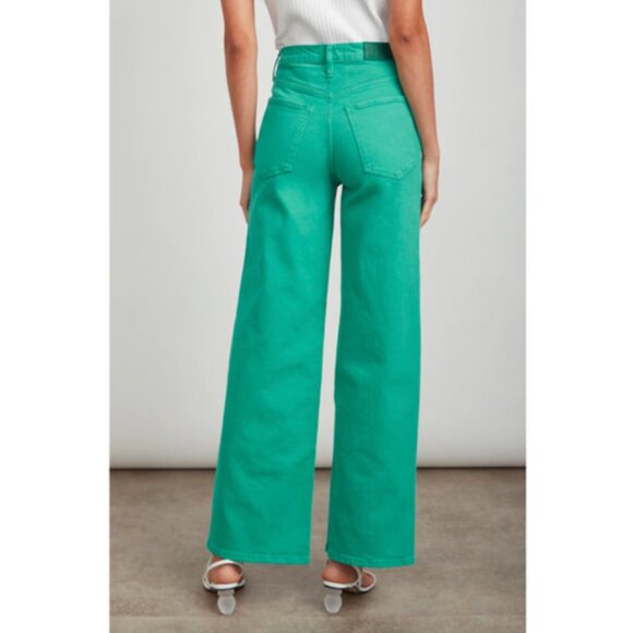 Rails The Getty High Rise Wide Leg Jeans in Emerald Green Size 27 NWT - Picture 2 of 16